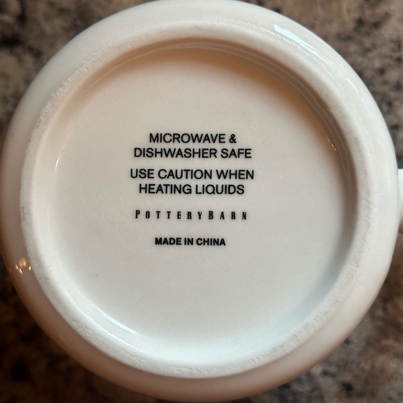 Pottery Barn Monogram “M” Mug – White with Black Letter - Picture 2 of 2